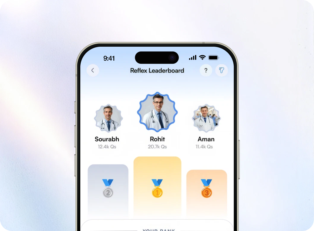TROCAR leaderboard on the Reflex app